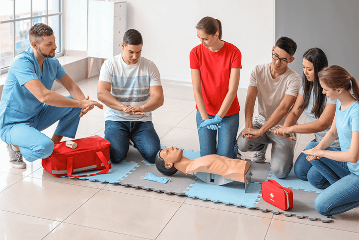 Lifeguard training at work