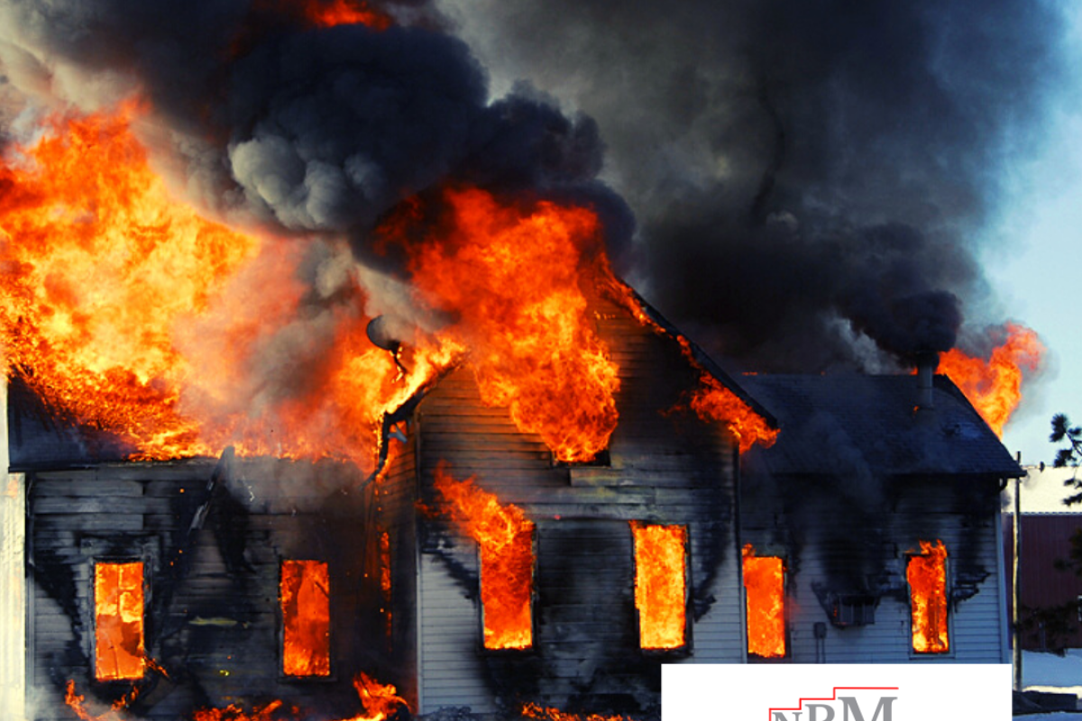 property on fire
